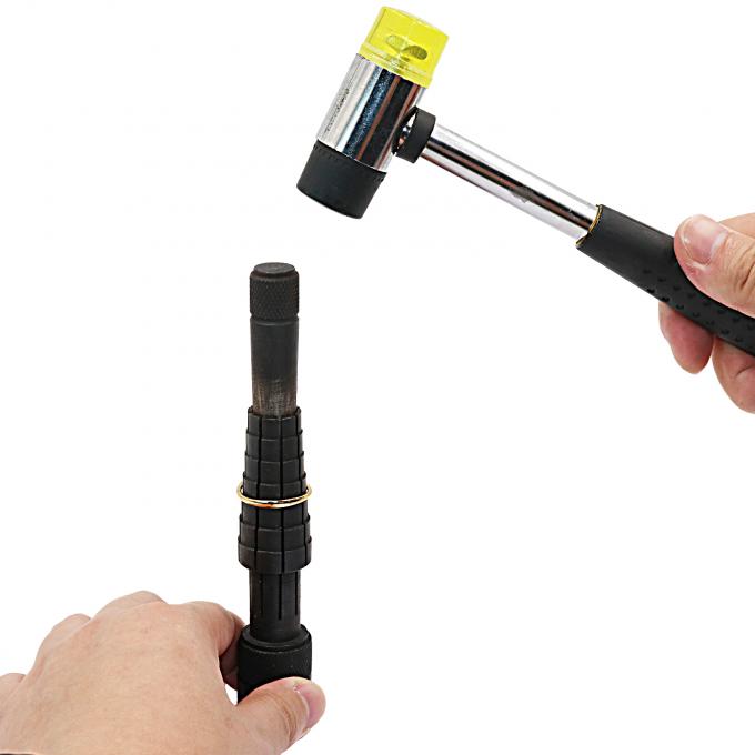 Dwuogłowy plastikowy i gumowy młot metalowy dla jubilerów 3